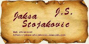 Jakša Stojaković vizit kartica